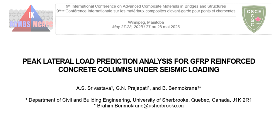 Peak Lateral Load Prediction Analysis for GFRP Reinforced Concrete Columns under Seismic Loading — figure 1